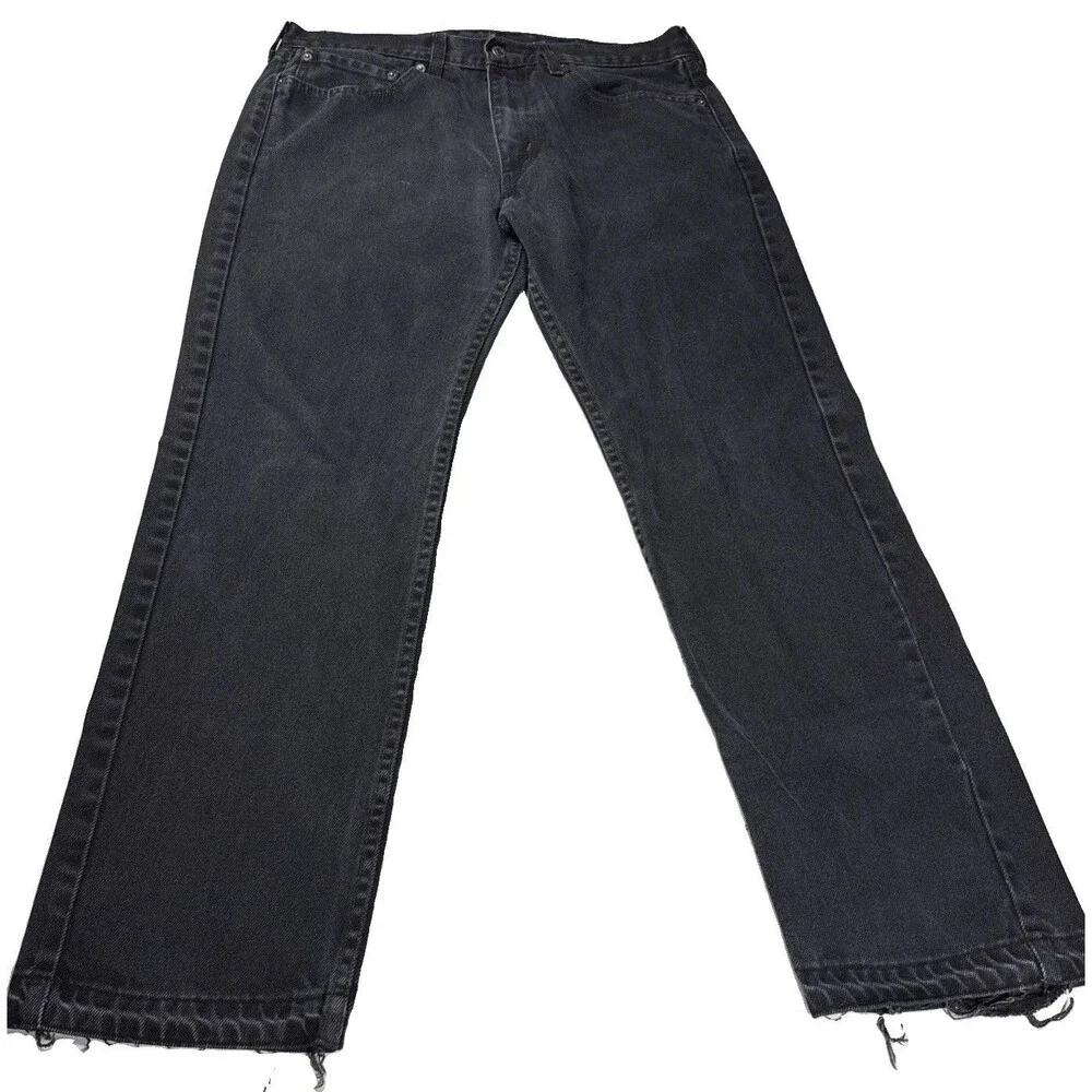 Levi’s 505 Black Jeans Men’s 34x30 Regular Fit Straight Leg Denim READ